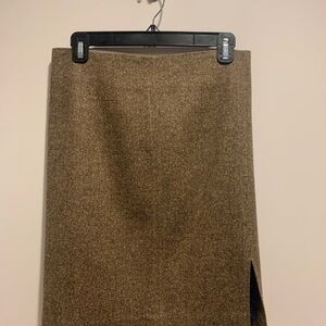 Vince Brown Pencil Skirt with Slit Knee-length for Work